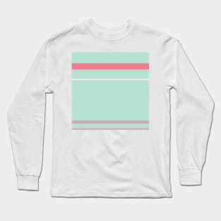 A well-made adaptation of Pale Chestnut, Powder Blue, Very Light Pink and Carnation stripes. Long Sleeve T-Shirt